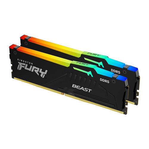 Kingston Fury Beast RGB 32GB (16GBx2) 5600Mhz DDR5 RAM | KF556C36BBEAK2-32 KINGSTON Kingston Fury Beast RGB 32GB (16GBx2) 5600Mhz DDR5 RAM | KF556C36BBEAK2-32 KINGSTON